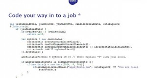 A job advert has been written entirely in computer code, in order to attract and find the best candidates
