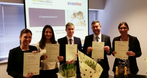 Five recruitment specialists achieve Certificate in Professional Agency Recruitment.Left to right: Kirsty Brewer, Shereese Doyle, Ben Evans, Andy Coppock, Lucy Stoke, Scantec Recruitment.