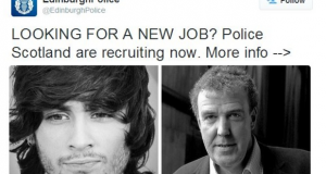 The offending tweet was illustrated with tongue-in-cheek photos of Clarkson and former One Direction star Zayn Malik