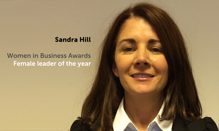Regional Director, Sandra Hill, has been awarded ‘Female Leader of the Year’ at the 2015 Women in Business awards.