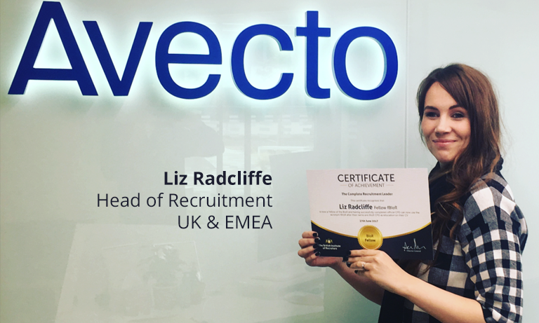 Liz Radcliffe - Global Head of Recruitment at Avecto and Fellow of The British Institute of Recruiters